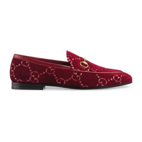 red gucci loafer|gucci velvet loafers women's.